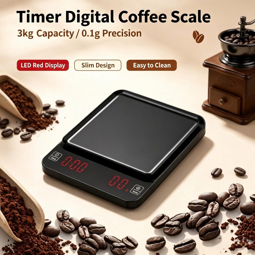 Electronics & Gadgets Starting With V - 3kg/0.1g High Precision Digital Coffee Scale,