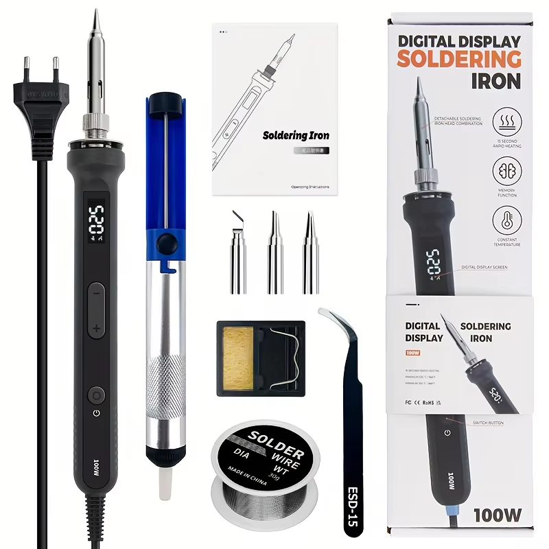 Gadgets For Electronics - 100W Digital Soldering Iron Kit Adjustable‑Temperature