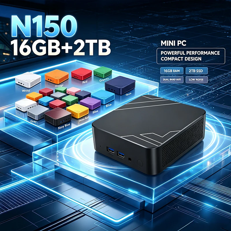 Mini Pc Windows - 13‑Color Intel N150 Mini PC 16GB