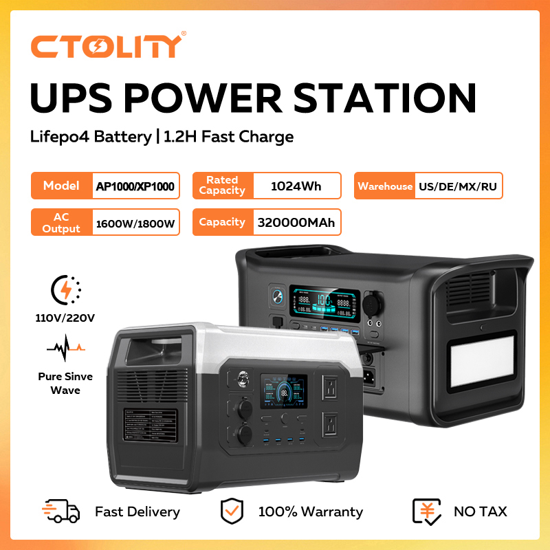 CTOLITY 1800W Portable Power S - Solar Powered Charger recension och pris