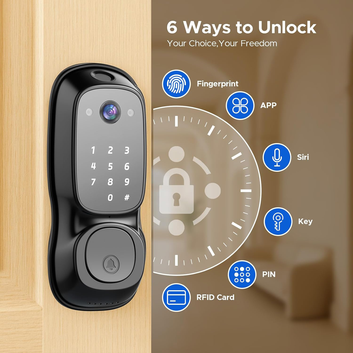 Tuya Wifi Smart Door Lock ‎Cam - Electronics & Gadgets Starting With V recension och pris