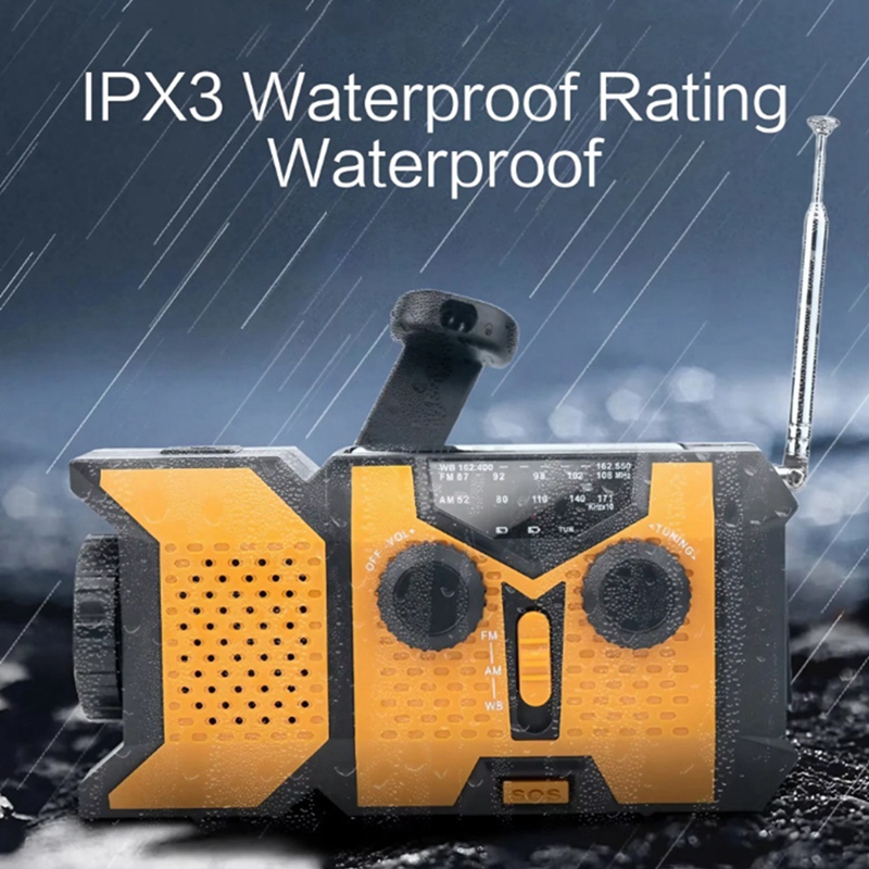 Solar Hand Crank Radio with LE - Solar Powered Charger recension och pris