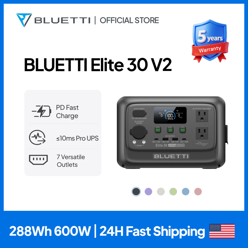 【Renew】BLUETTI Elite 30 V2 Por - Solar Powered Charger recension och pris