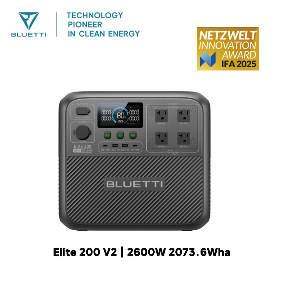 【Renew】BLUETTI Elite 200 V2 Po - Solar Powered Charger recension och pris