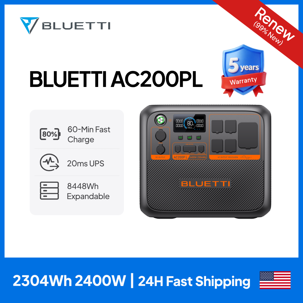 BLUETTI AC200PL Portable Power - Solar Powered Charger recension och pris